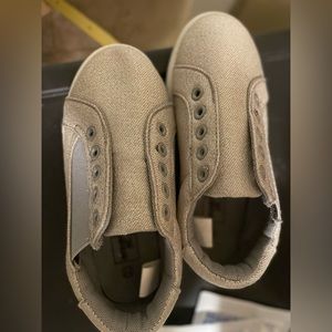 Silver toddler slip ons